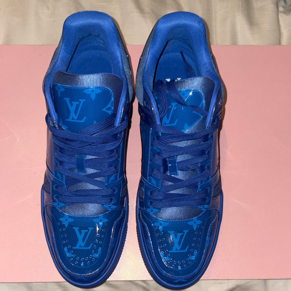 Louis Vuitton Electric Blue Trainer Sneakers